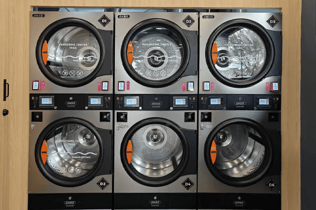 Commercial washer dryer solution for RV park laundry facilities