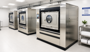 Oasis medical barrier washer extractor for hospital laundry room