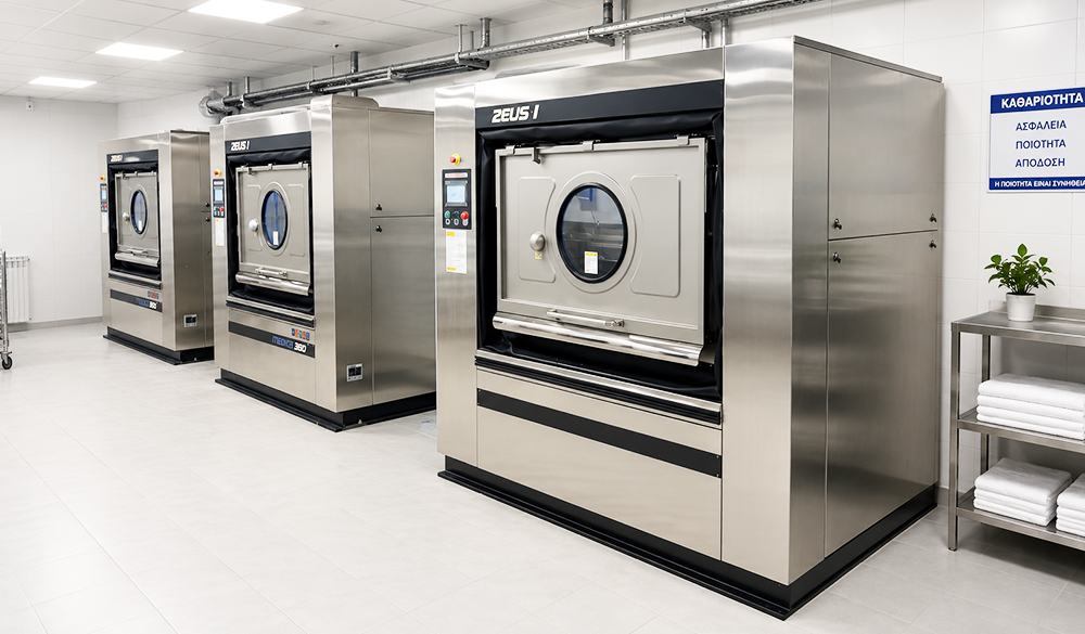 Oasis medical barrier washer extractor for hospital laundry room